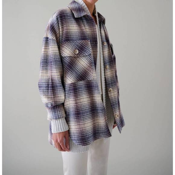 PHARAOH Jackets & Blazers - NEW PHARAOH laura shirt jacket in white/purple